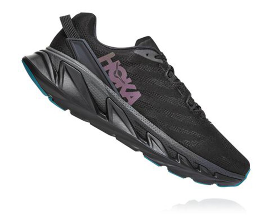 Running Shoes Mens - Hoka One One Elevon 2 - Black - HULKWYZ-45